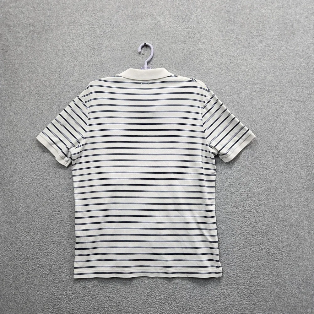 Polo Ralph Lauren Men Polo M White Embroidered Striped Button Classic